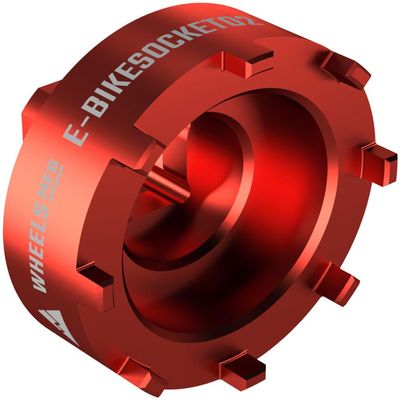 Wheels Manufacturing E-BikeSocket 02 EBike Lockring Socket Red 50mm Gen 2 Bosch Lockring E-BikeSocket02