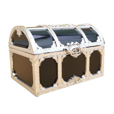 Walbest Jewelry Box,Jewelry Case,Vintage Transparent Storage Box Candy Trinket Jewelry Holder Organizer Container Gift Box Storage Box Case Silver + Black