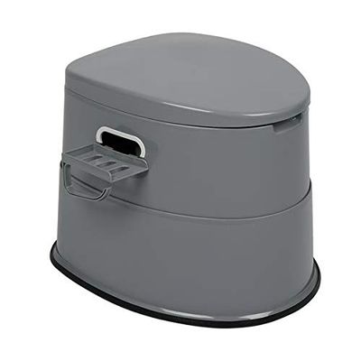 Portable Toilet with Non-Slip Mat Grey