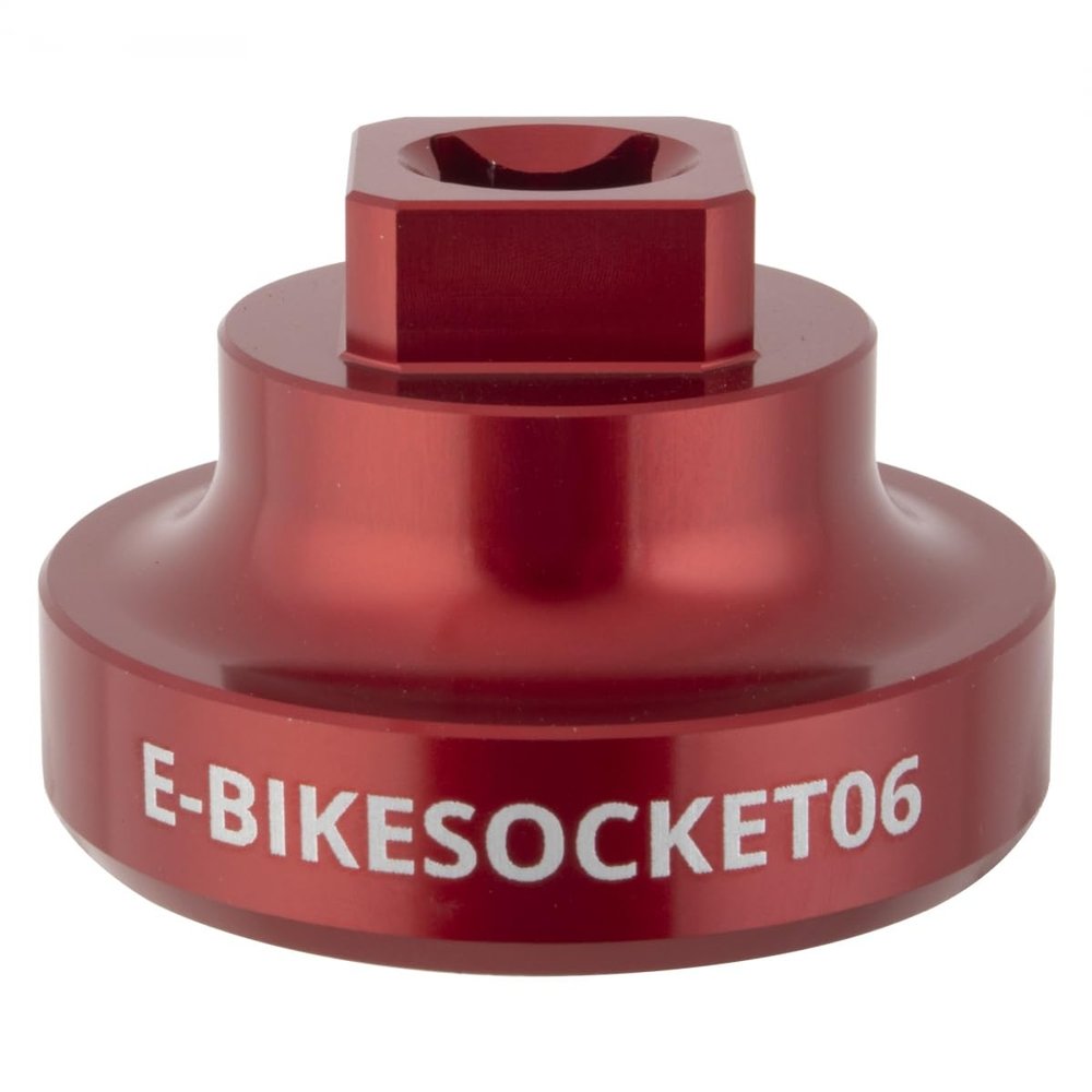 Wheels Manufacturing E-BikeSocket 06 EBike Lockring Socket Red 54mm Shimano Steps Lockring E-BikeSocket06