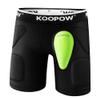 KOOPOW Youth Boys Padded Sliding Shorts with Soft Protective Athletic Cup Underwear, Slider for Baseball, Football, Lacrosse (Black, Small) view 1