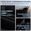 KOOPOW Youth Boys Padded Sliding Shorts with Soft Protective Athletic Cup Underwear, Slider for Baseball, Football, Lacrosse (Black, Small) view 3