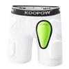 KOOPOW Youth Boys Padded Sliding Shorts with Soft Protective Athletic Cup Underwear, Slider for Baseball, Football, Lacrosse (0933W, XL) view 1