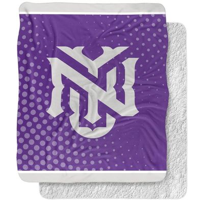 New York University Blanket, 50"x60" Logo Dots, Silky Touch Sherpa Back Super Soft Throw Blanket