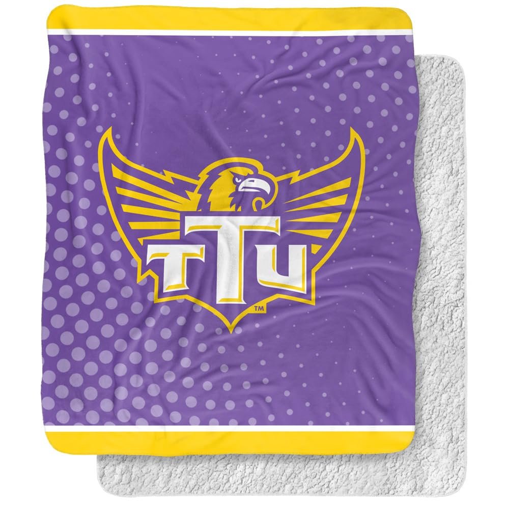Tennessee Technological University Blanket, 50"x60" Logo Dots, Silky Touch Sherpa Back Super Soft Throw Blanket