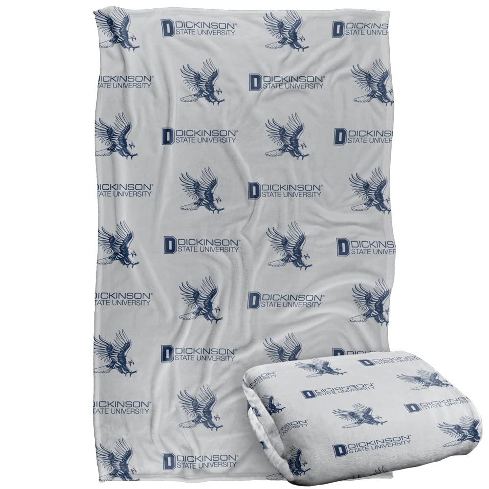 Dickinson State University Blanket, 36"x58" Logo Pattern, Silky Touch Super Soft Throw Blanket