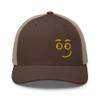 RIVEMUG Mood Series Trucker Hat Curious Face Snapback Mesh Baseball Cap Men Women Brown/Khaki view 3