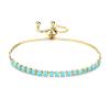 Fivoilin Tennis Bracelets for Women, Dainty 18K Gold Plated Cubic Zirconia Classic Adjustable Slider Bracelet Fashion Jewelry Gift for Her Birthday Valentines' Day Wedding Party Prom Graduation view 1