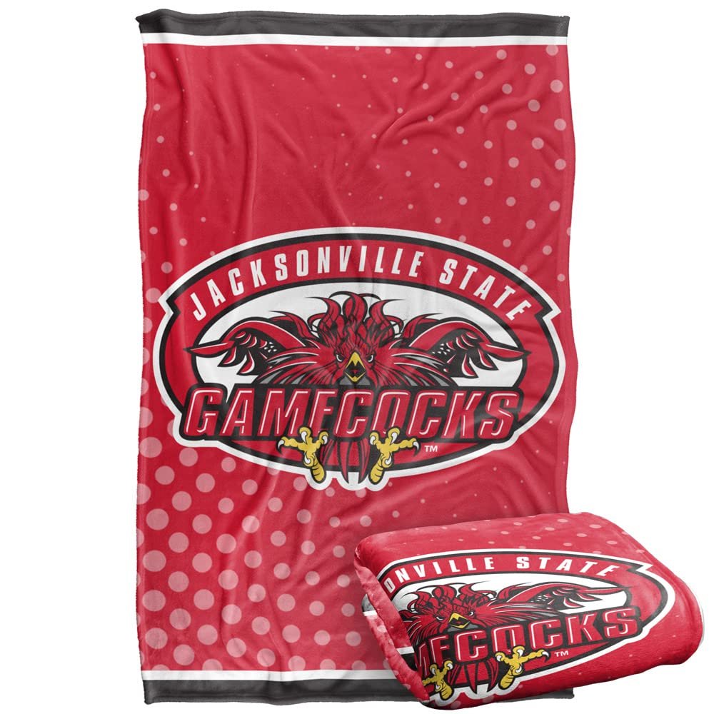 Jacksonville State University Blanket, 36"x58" Logo Dots, Silky Touch Super Soft Throw Blanket