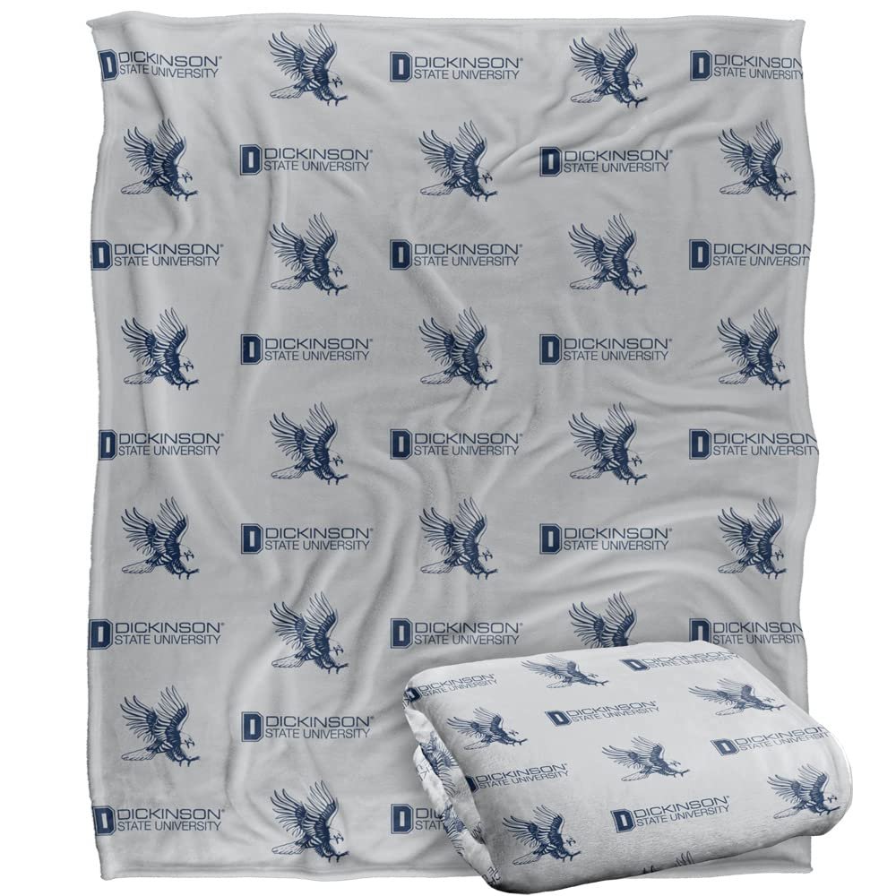 Dickinson State University Blanket, 50"x60" Logo Pattern, Silky Touch Super Soft Throw Blanket