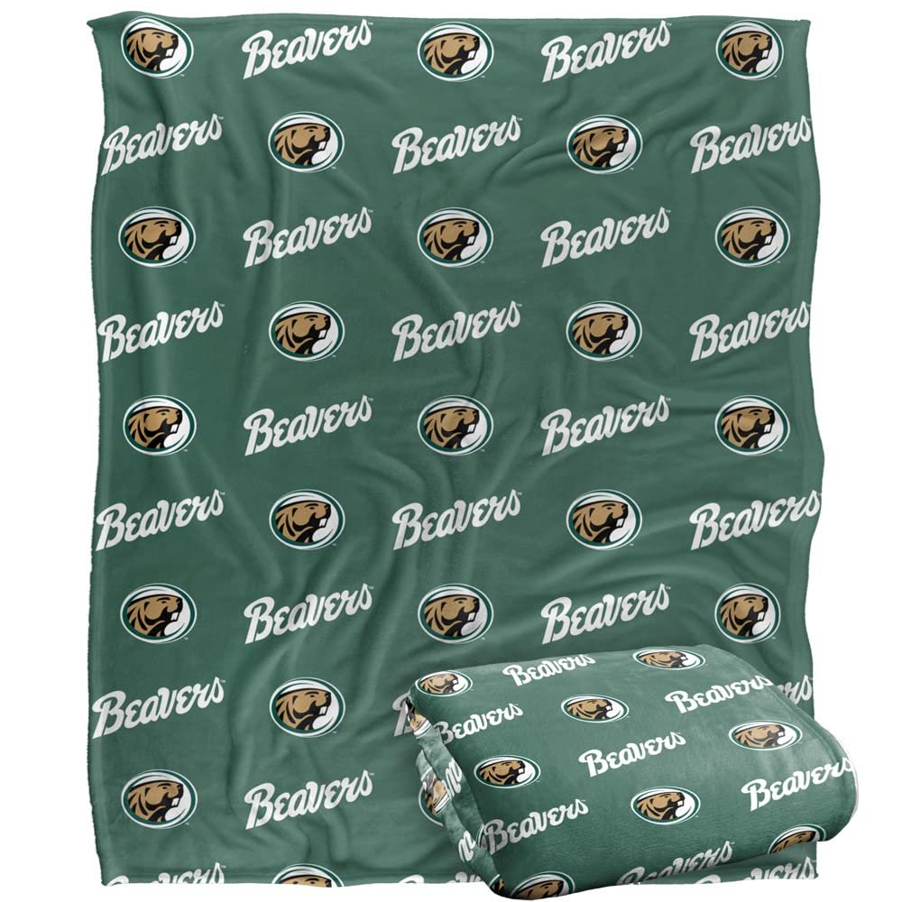 Bemidji State University Blanket, 50"x60" Logo Pattern, Silky Touch Super Soft Throw Blanket