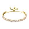Fivoilin Tennis Bracelets for Women, Dainty 18K Gold Plated Cubic Zirconia Classic Adjustable Slider Bracelet Fashion Jewelry Gift for Her Birthday Valentines' Day Wedding Party Prom Graduation view 1