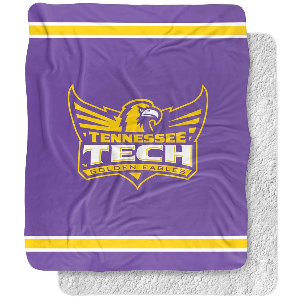 Tennessee Technological University Blanket, 50"x60" Primary Logo, Silky Touch Sherpa Back Super Soft Throw Blanket