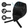 DOITOOL 2PCS Chef Hat Womens Cooking Hats, 1Pcs Elastic Back Skull Cap Chef Hat with Ties, Unisex Adjustable Kitchen Cooking Chef Cap for Men Women for Kitchen Cooking Service and Other Work view 2