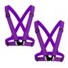 YUNLOVXEE Reflective Strap Safety Vest Gear - 2-10 Pack Adjustable High Visible Reflective Running Gear for Women Men Night (Purple x2) view 1