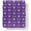 New York University Blanket, 50"x60" Logo Pattern, Silky Touch Sherpa Back Super Soft Throw Blanket view 1