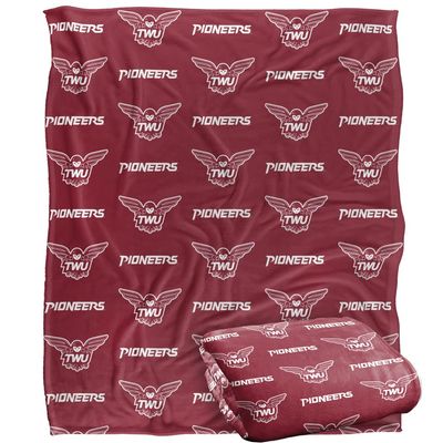 Texas Woman's University Blanket, 50"x60" Logo Pattern, Silky Touch Super Soft Throw Blanket