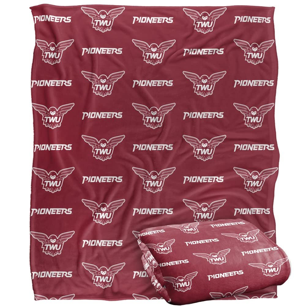 Texas Woman's University Blanket, 50"x60" Logo Pattern, Silky Touch Super Soft Throw Blanket