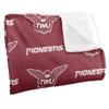 Texas Woman's University Blanket, 50"x60" Logo Pattern, Silky Touch Super Soft Throw Blanket view 3