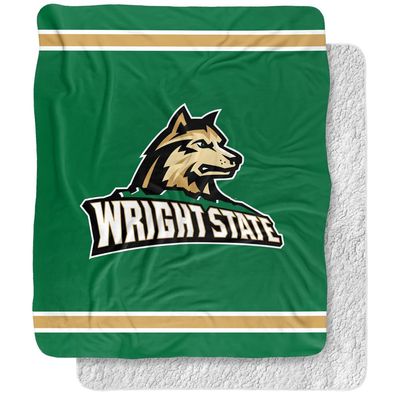 Wright State University Blanket, 50"x60" Primary Logo, Silky Touch Sherpa Back Super Soft Throw Blanket