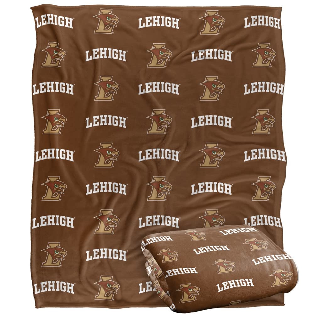 Lehigh University Blanket, 50"x60" Logo Pattern, Silky Touch Super Soft Throw Blanket