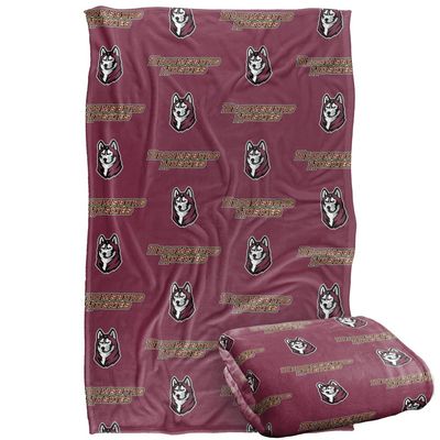 Bloomsburg University Blanket, 36"x58" Logo Pattern, Silky Touch Super Soft Throw Blanket