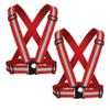 YUNLOVXEE Reflective Strap Safety Vest Gear - 2-10 Pack Adjustable High Visible Reflective Running Gear for Women Men Night (Red x2) view 1