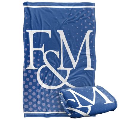 Franklin & Marshall College Blanket, 36"x58" Logo Dots, Silky Touch Super Soft Throw Blanket
