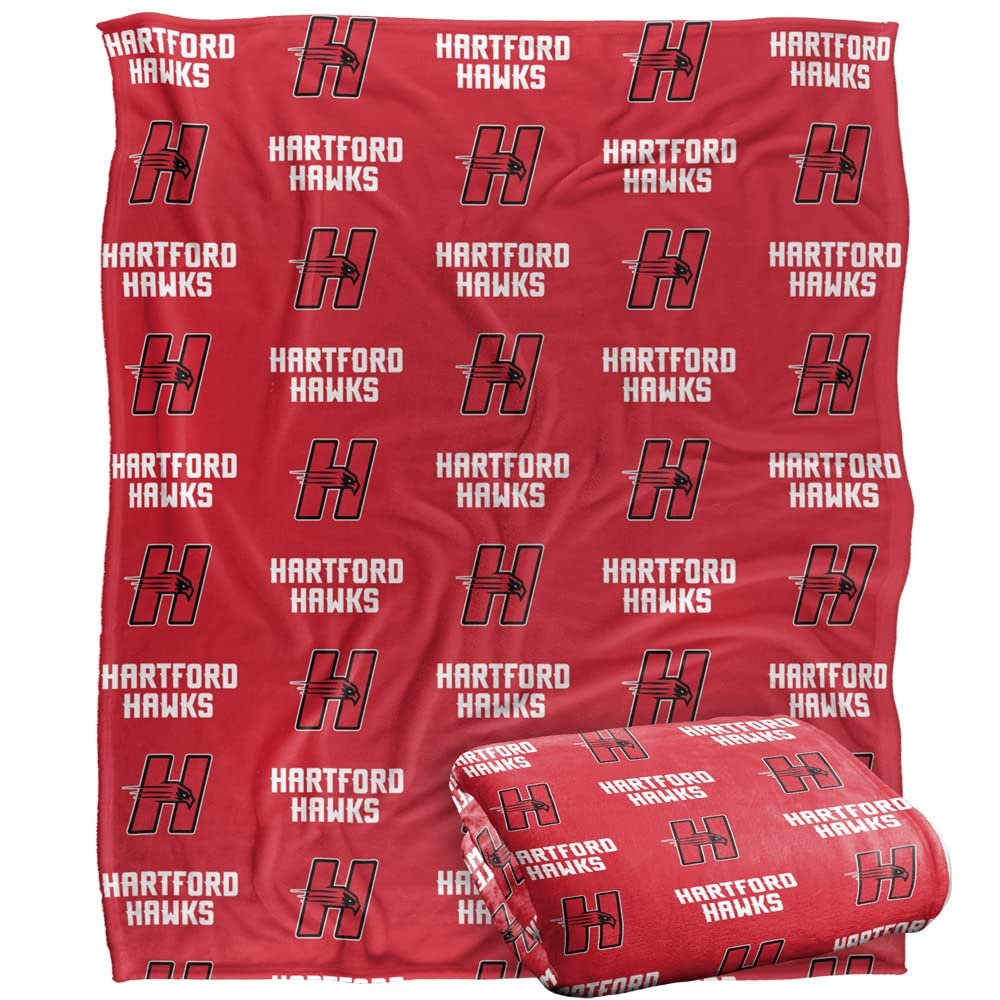 University of Hartford Blanket, 50"x60" Logo Pattern, Silky Touch Super Soft Throw Blanket