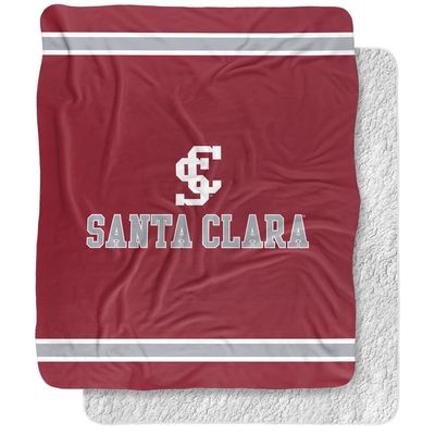 Santa Clara University Blanket, 50"x60" Primary Logo, Silky Touch Sherpa Back Super Soft Throw Blanket