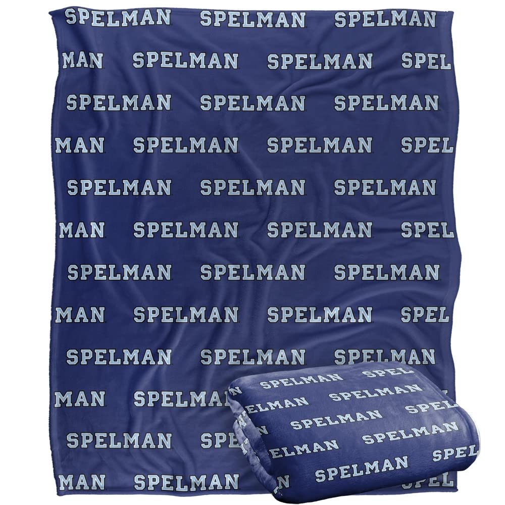 Spelman College Blanket, 50"x60" Logo Pattern, Silky Touch Super Soft Throw Blanket