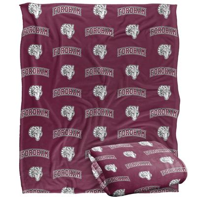 Fordham University Blanket, 50"x60" Logo Pattern, Silky Touch Super Soft Throw Blanket