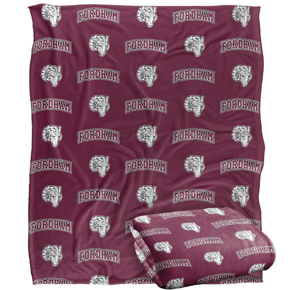 Fordham University Blanket, 50"x60" Logo Pattern, Silky Touch Super Soft Throw Blanket