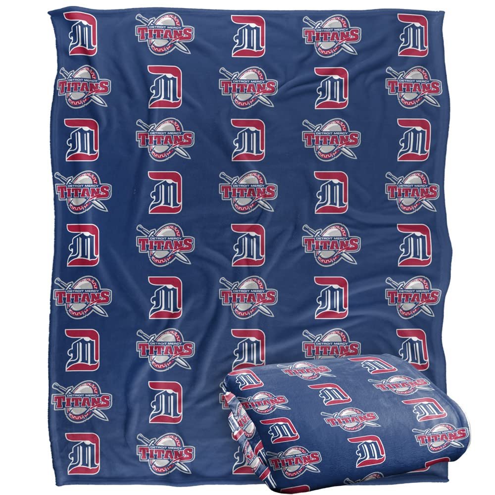 University of Detroit Mercy Blanket, 50"x60" Logo Pattern, Silky Touch Super Soft Throw Blanket