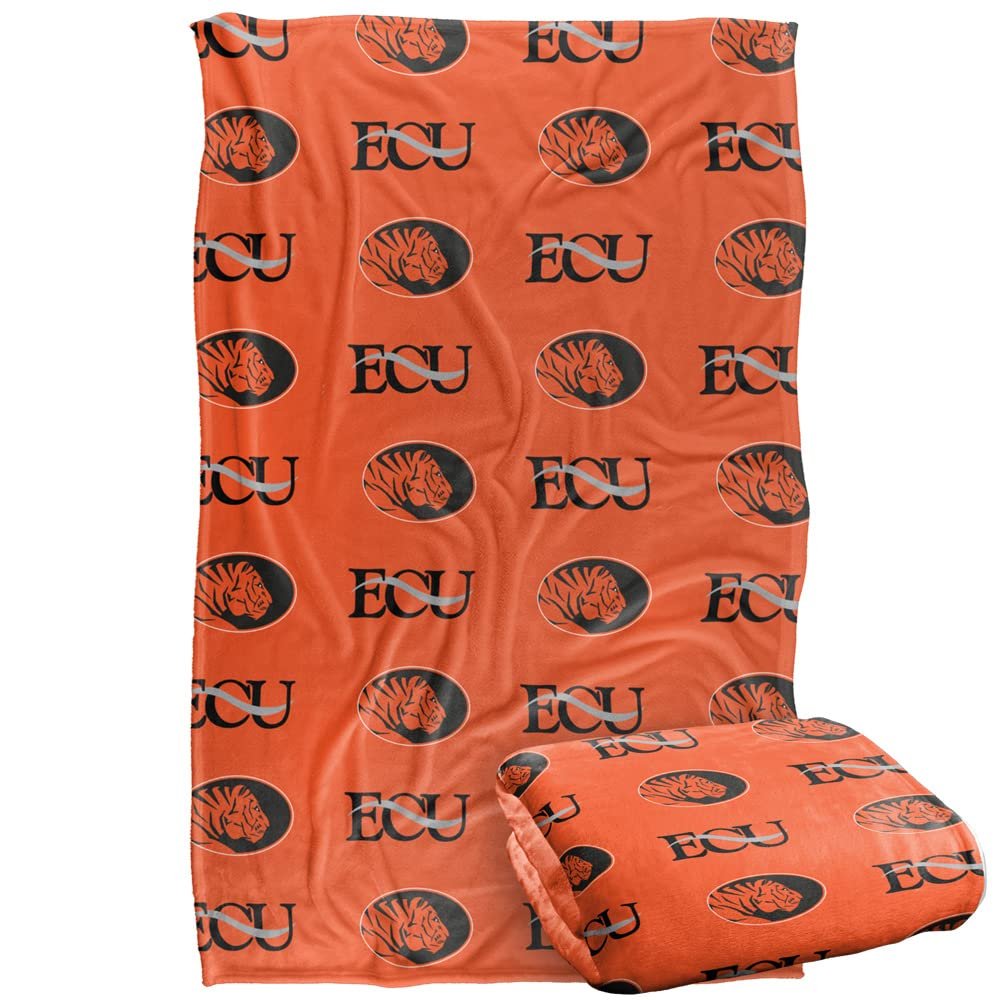 East Central University Blanket, 36"x58" Logo Pattern, Silky Touch Super Soft Throw Blanket