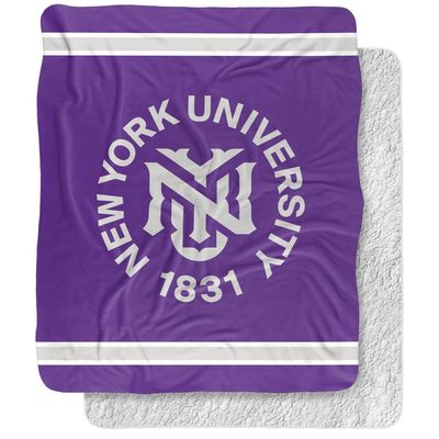 New York University Blanket, 50"x60" Primary Logo, Silky Touch Sherpa Back Super Soft Throw Blanket