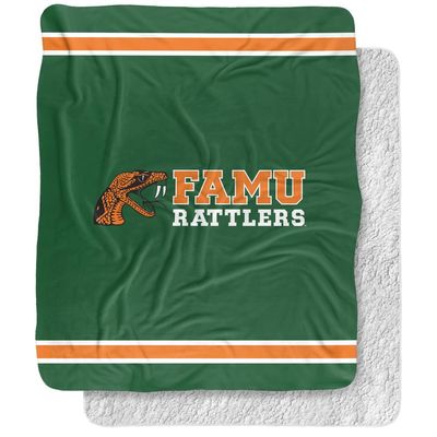 Florida A&M University Blanket, 50"x60" Primary Logo, Silky Touch Sherpa Back Super Soft Throw Blanket