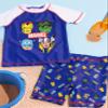 Marvel Swimsuit Boys Kids Superhero Two Piece Top Shorts Swim Set 2-3 Years Blue view 3