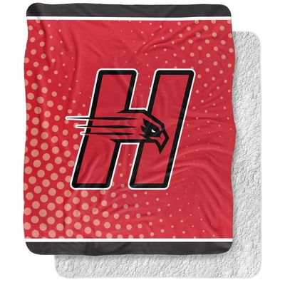 University of Hartford Blanket, 50"x60" Logo Dots, Silky Touch Sherpa Back Super Soft Throw Blanket