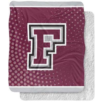 Fordham University Blanket, 50"x60" Logo Dots, Silky Touch Sherpa Back Super Soft Throw Blanket