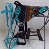 Party Ponies Southwest Miniature Horse/SM Pony Bareback Saddle Sets (Southwest Bareback Saddle, Stirrups, Cinch Upgrade, Matching Bridle) view 1