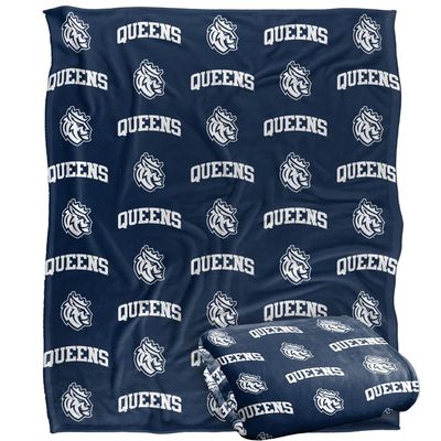 Queens University of Charlotte Blanket, 50"x60" Logo Pattern, Silky Touch Super Soft Throw Blanket