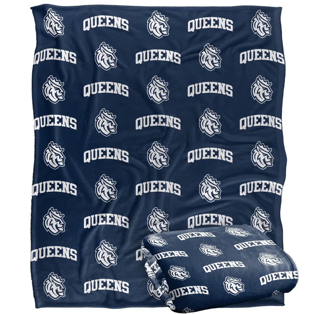 Queens University of Charlotte Blanket, 50"x60" Logo Pattern, Silky Touch Super Soft Throw Blanket