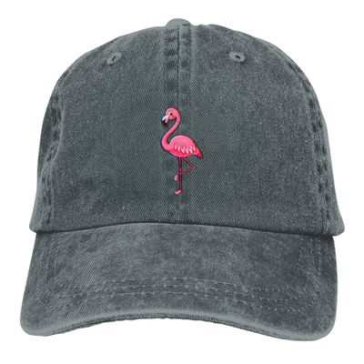 Baseball Cowboy Cap Pink -Flamingo Adjustable Unisex Adult Vintage Cotton Hats for Women Men Outdoor Sport Denim Dad Hat