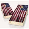 Cornhole American Flag Light Wood Cornhole Board Vinyl Wrap Laminated Sticker Set Decal view 1