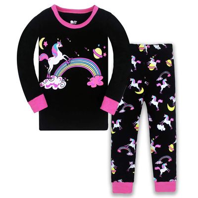 LitBud Older Girls Pyjamas for Girl Kids Toddler Unicorn Nightwear Pajamas Sleepwear Long Sleeve Pjs Set Size 7-8 Years 8T