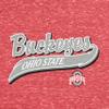 Little King NCAA Knobby Short Sleeve Varsity Romper-Ohio State-Heathered Red-12 Months view 3
