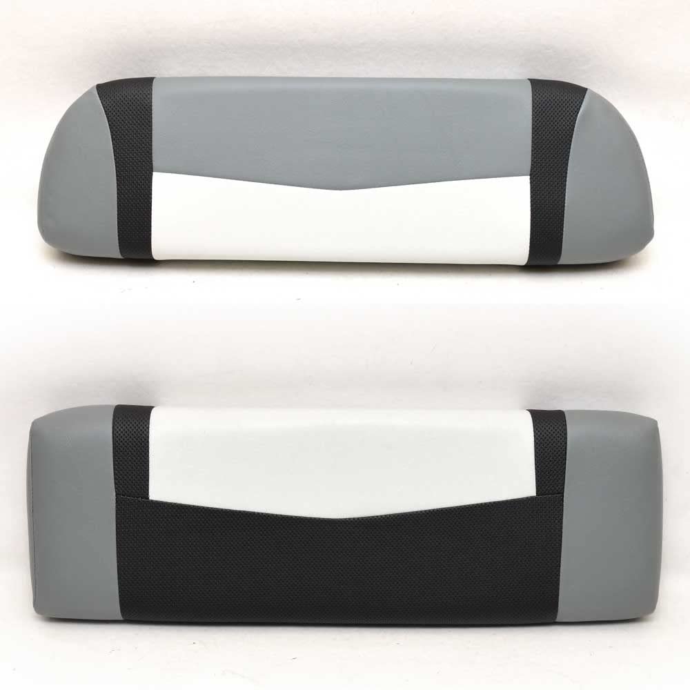 Lowe Boat Backrest Cushion Set 2163709 | Gray Black 2 Piece