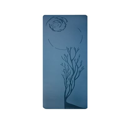 Pan Yoga Non Slip Yoga Mat with Carrying Strap 100% Eco-friendly Pro Yoga Mat- Natural Rubber and PU - Organic Yoga Mat for Women, Large Yoga Mat for Men, (74" x 28" x 4mm Thick) (Ocean Blue)