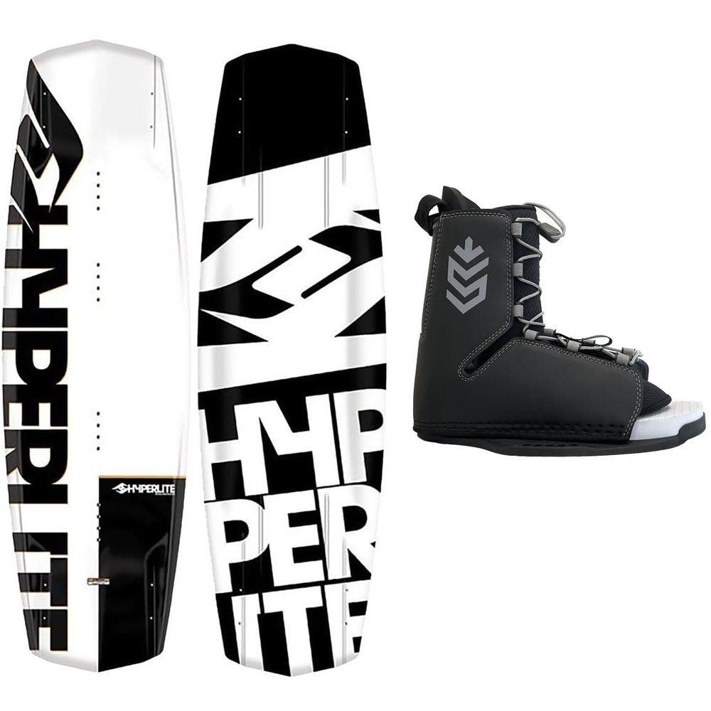 System & Hyperlite Wakeboard Agent with Tour Wakeboard Bindings Fits Boots Size 8-14! 134, 138, 142 cm (142 cm).